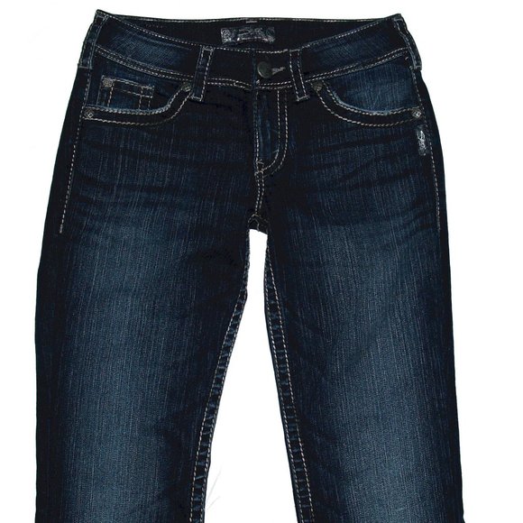 Silver Jeans - SUKI SURPLUS - SAF446 - Mid Rise Boot Cut Blue Denim (27X30) - Picture 7 of 16